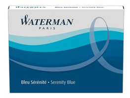 S0110860 Waterman Комплектующие Чернила в картридже З/ч.  Ink cartridge Standard Blue  (в упаковке 8 картриджей)