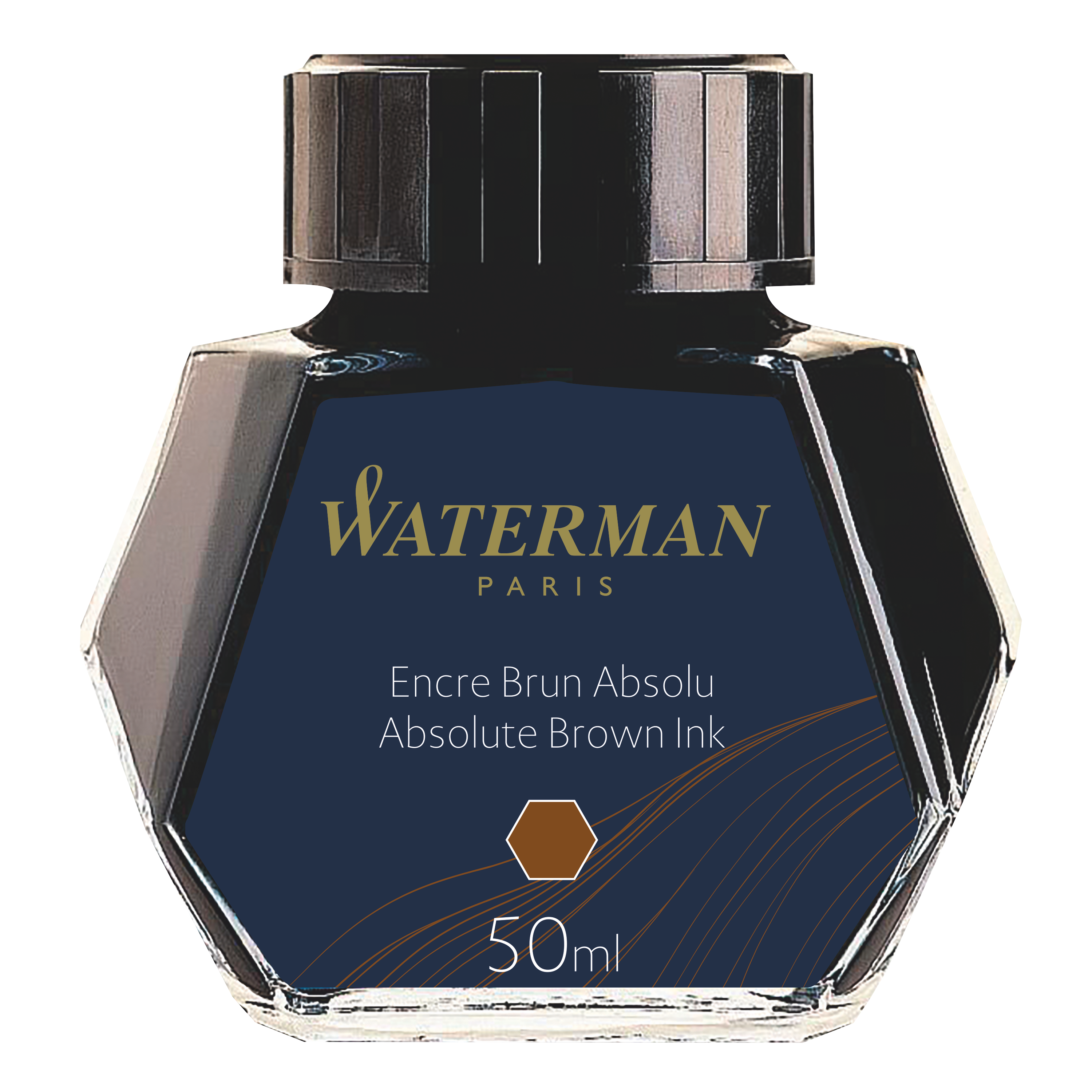 S0110830 Waterman Комплектующие Флакон с чернилами для перьевой ручки, цвет:  Absolute Brown