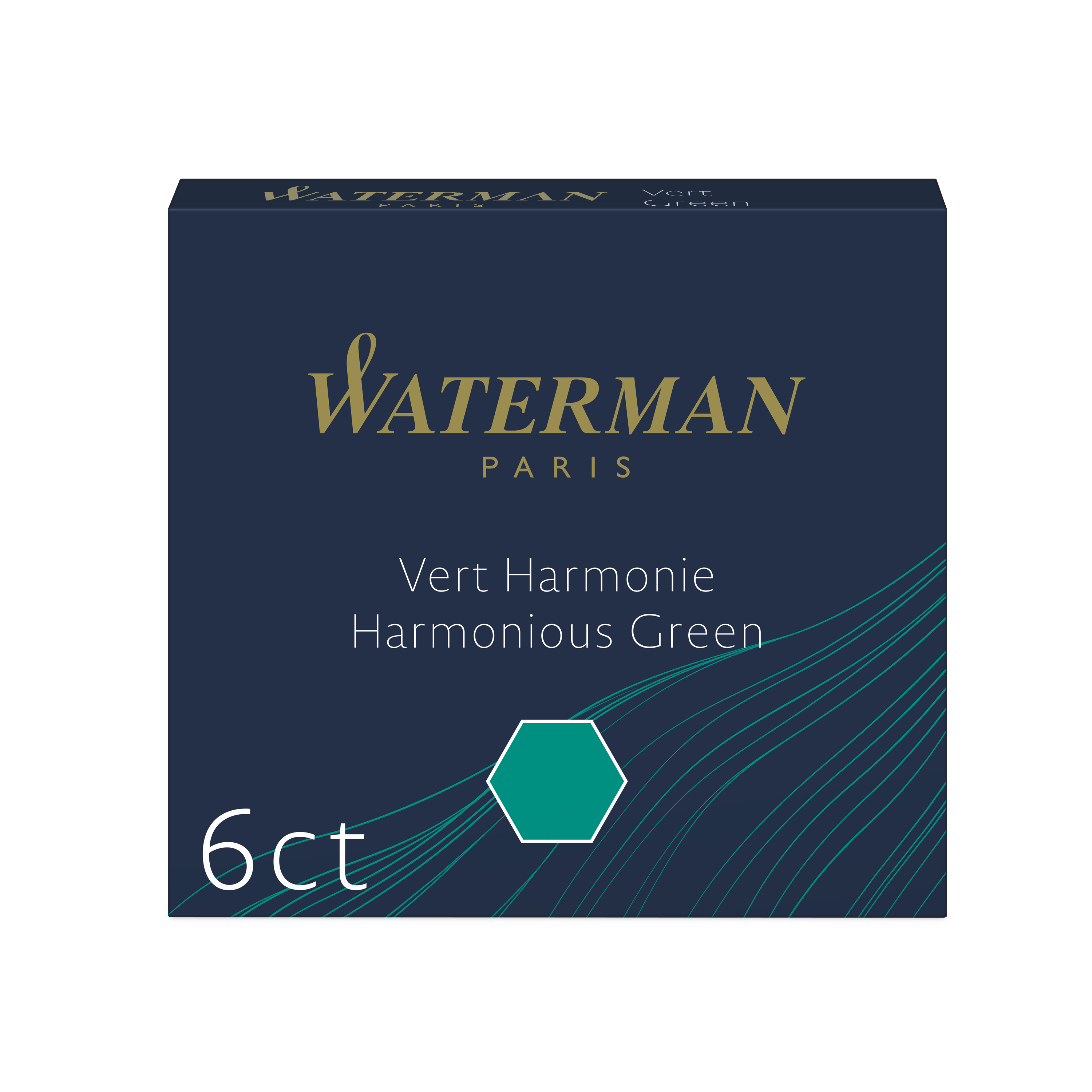 S0110990 Waterman Комплектующие Чернила в картридже  Harmonious Green MINI  (в упаковке 6 картриджей)
