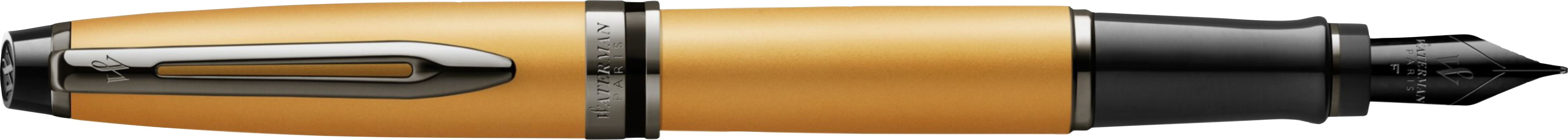 2119257 Waterman Expert Перьевая ручка  GoldF BLK в подарочной упаковке