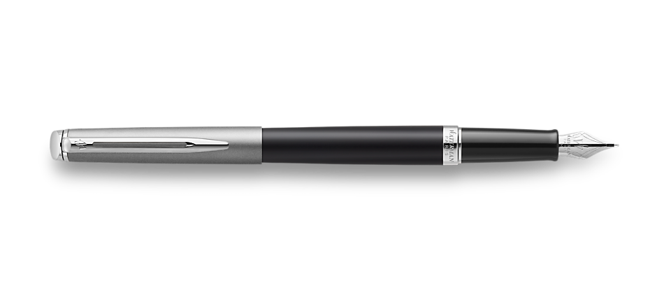 2146578 Waterman Hemisphere Перьевая ручка   Entry Point Stainless Steel with Black Lacquer в подарочной упаковке