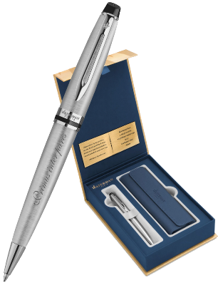 S0952100Gifts Waterman Expert Подарочный набор:Чехол и Шариковая ручка   Essential, St. Steel CT