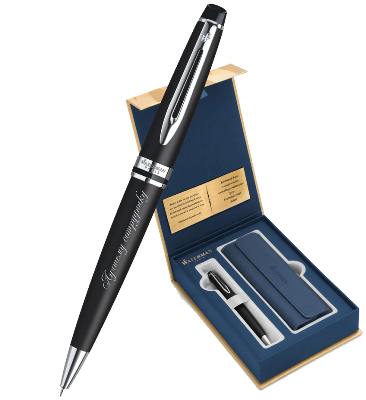 S0951900Gifts Waterman Expert Подарочный набор: Чехол и Шариковая ручка   Essential, Black CT